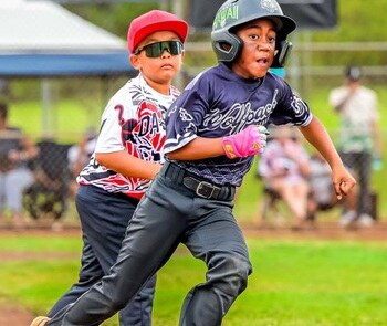 Wolfpack player running the bases